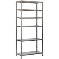 SCHRAUBREGAL PANDA TALL | HxBxT 200x90x30cm | 6 Fachböden | Fachlast 75kg | Verzinkt - Silberfarben, Metall (90/200/30cm) - PROREGAL