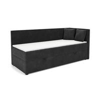 BOXBETT GINA 100/200 in Boucle Anthrazit H3 - Anthrazit, Holz/Holzwerkstoff (100/200cm) - Deine Möbel 24