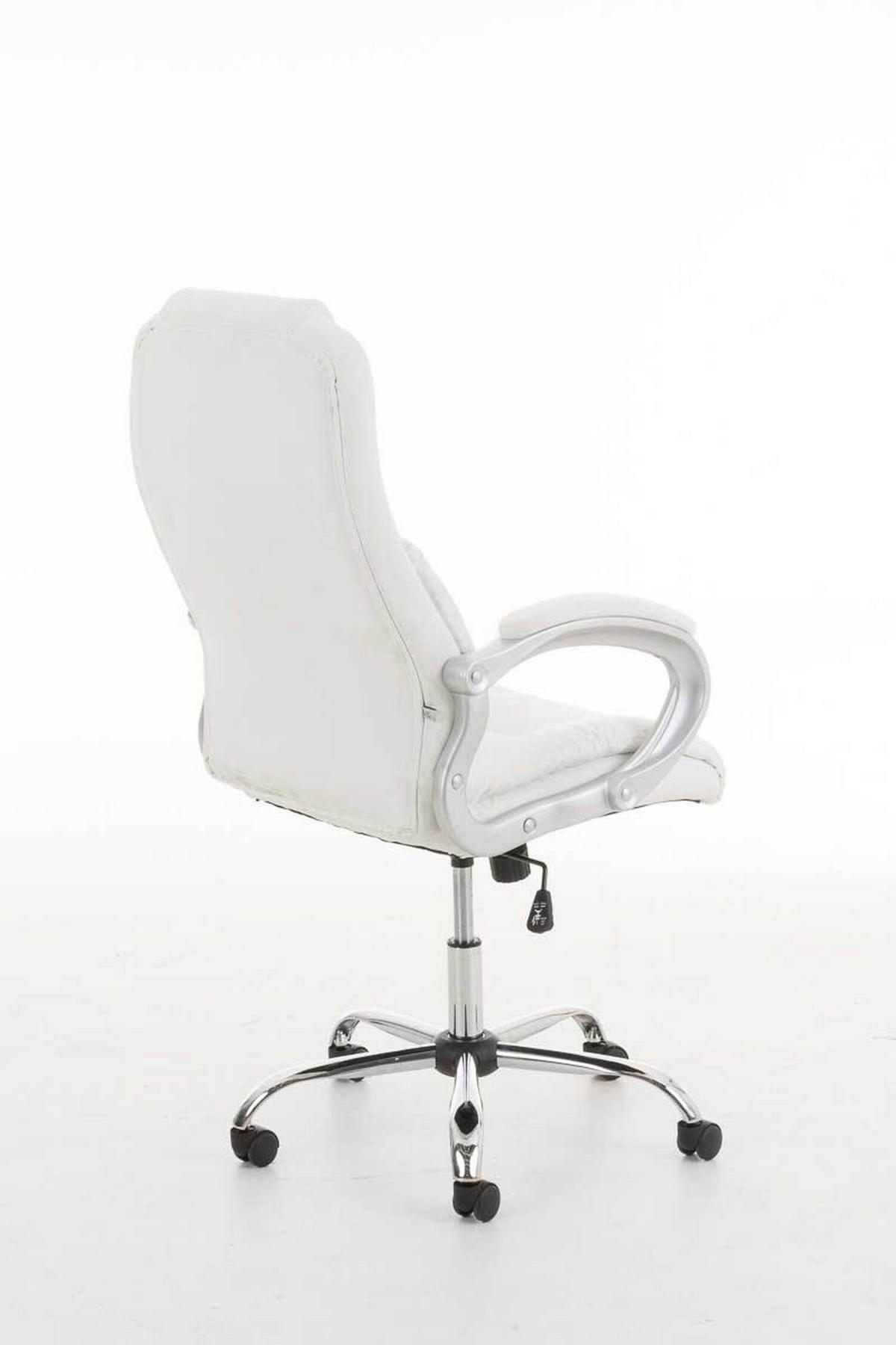 BÜROSTUHL Apodo Two, Kunstleder Weiß - Weiß, Textil/Metall (66/122/70cm) - TPFLiving