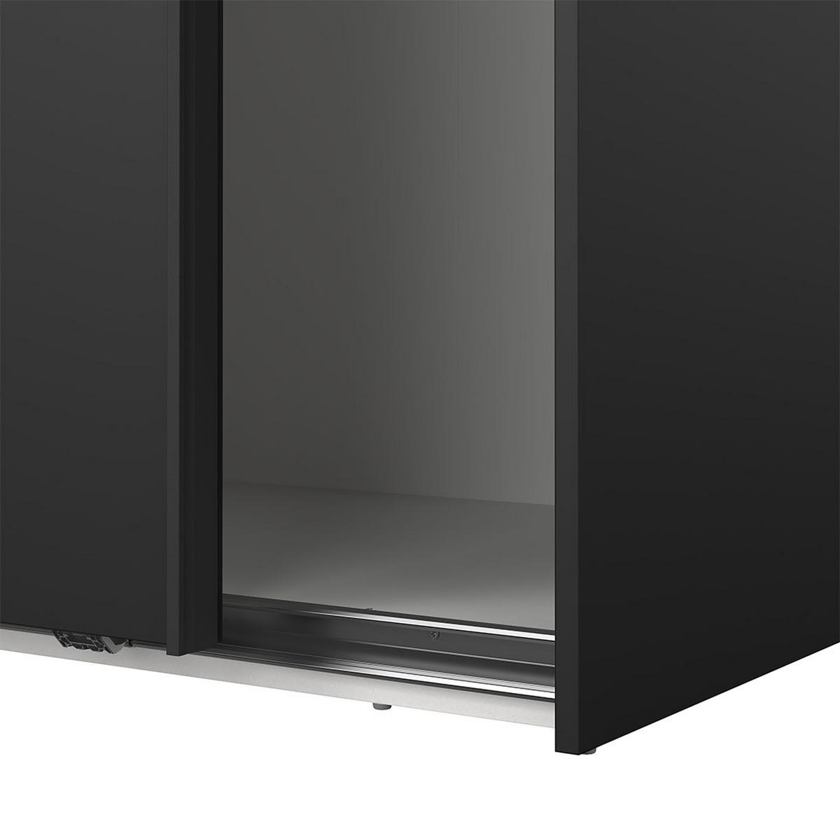 SCHIEBETÜRENSCHRANK, Como, Schwarz, Holzwerkstoff, 179 x 67 x 221 cm - Schwarz, Holzwerkstoff (179/221/67cm) - ebuy24