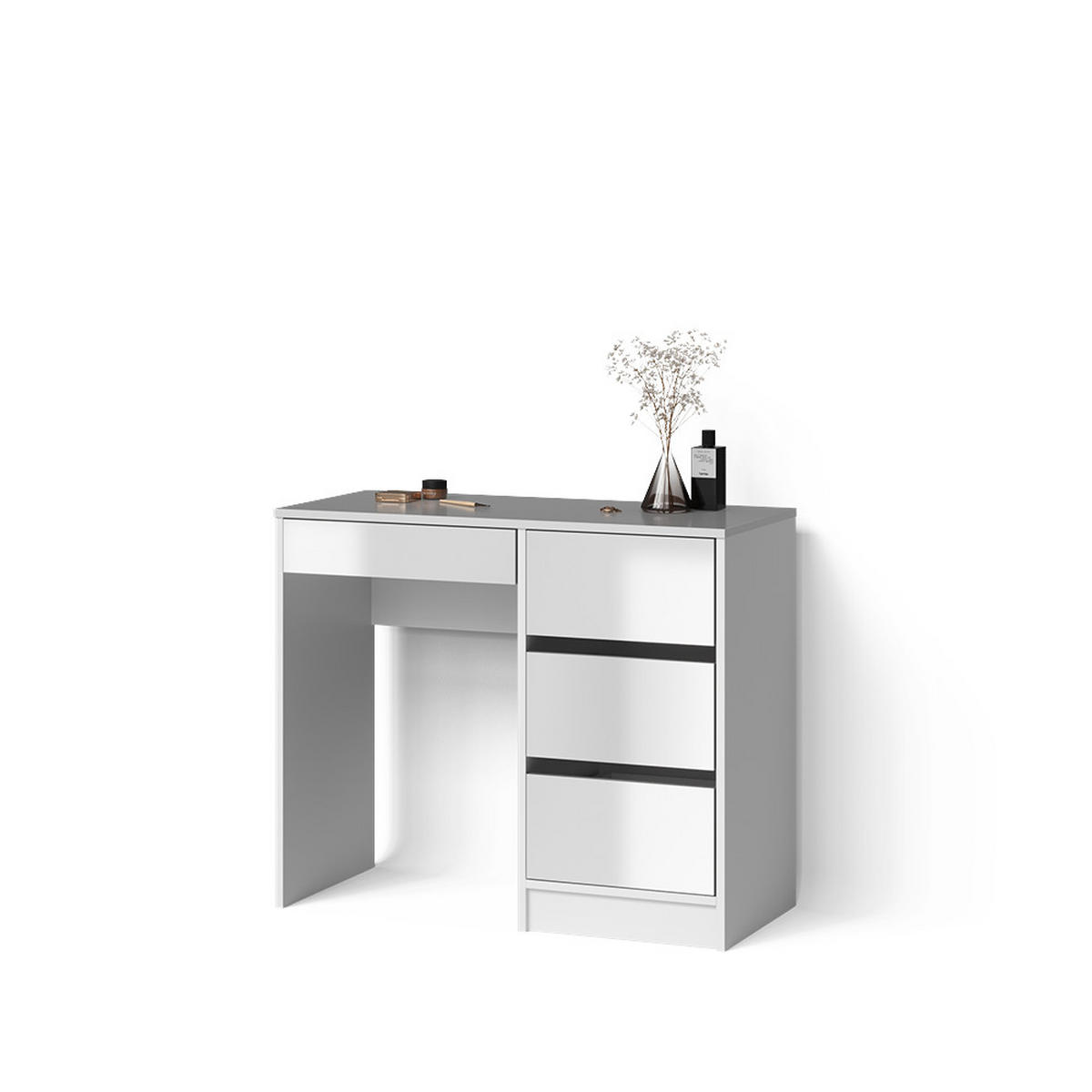 SCHMINKTISCH Imola Weiß ohne Spiegel - Weiß, Holzwerkstoff (40/90/75cm) - Livinity®