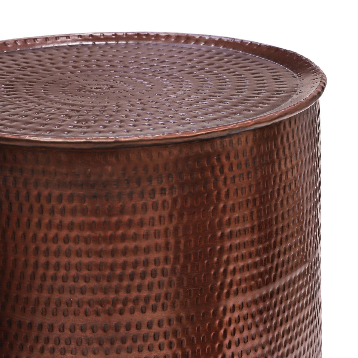 BEISTELLTISCH rund Kupfer Ø 40/50 cm - Braun, Metall (50/40/50cm) - WOMO-DESIGN