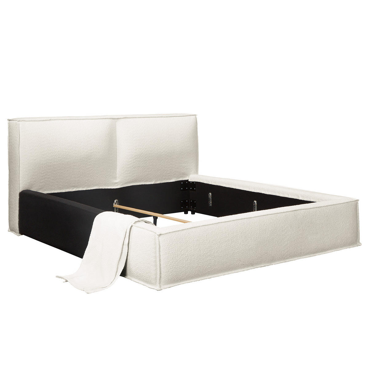 WECHSELBEZUG für Polsterbett - Weiß, Textil (200/200cm) - home24