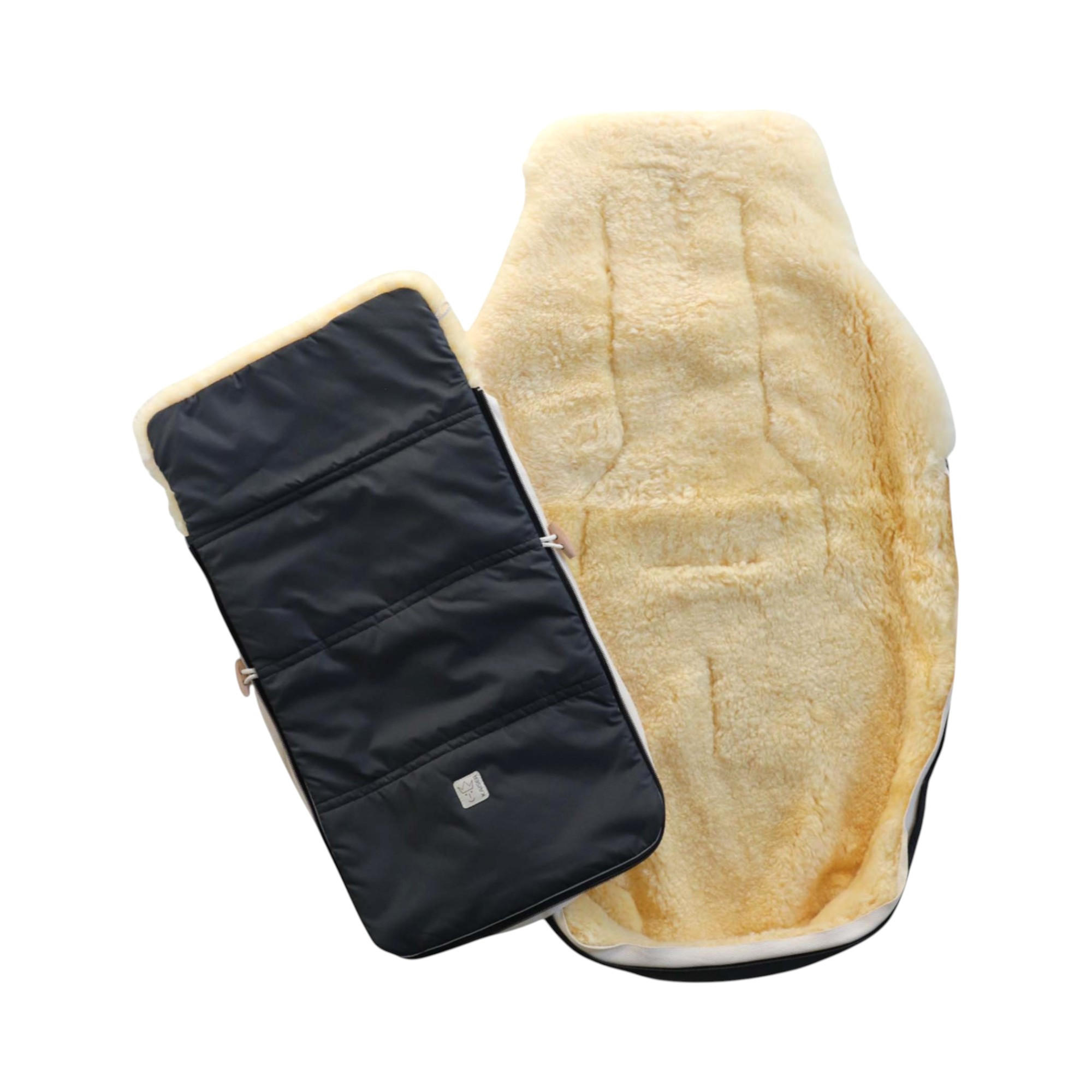 LAMMFELL-FUSSSACK Dublas 2.0, anthracite - Anthrazit, Fell (45/95cm) - Kaiserbaby