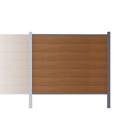 ERWEITERUNGSSET für Verbundzaun 2 m STOCKHORN, H. 150 cm, zum Einbetonieren, Teakholz - Braun, Holzwerkstoff (200/150cm) - Casanoov