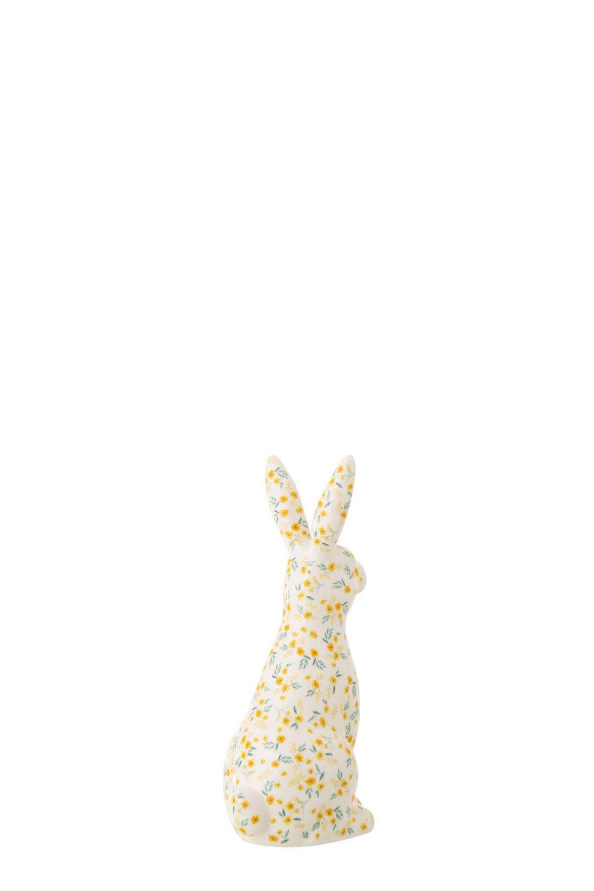 DEKO KANINCHEN BLUMEN - Multicolor, Keramik (10.5/28/14.5cm) - J-Line