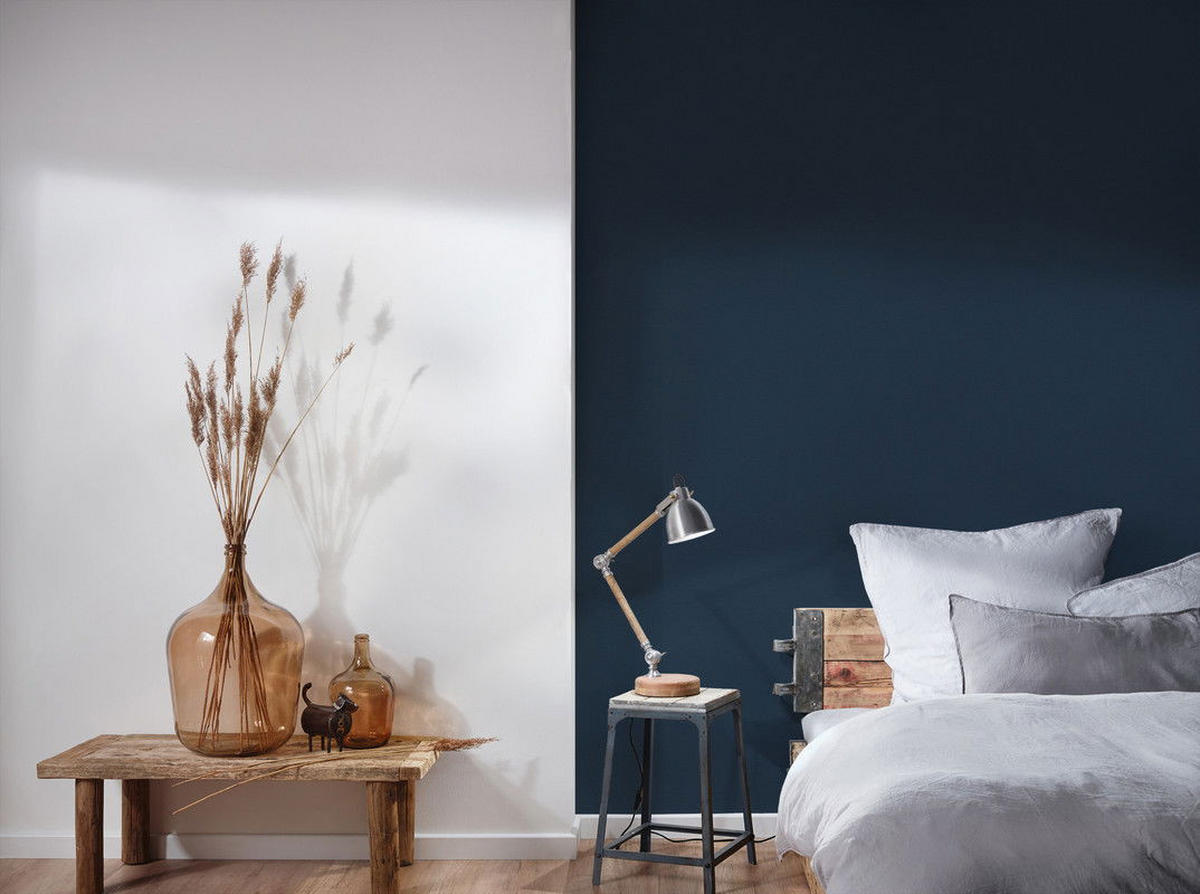 VLIESTAPETE Blau 53/1005 cm - Blau, Textil (53/1cm) - KUNSTLOFT