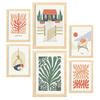 POSTER Set Mit 6 Strandhaus Größe A3 & A4 Rahmen aus hellem Holz - Beige, Papier (29.7/1cm) - Nacnic