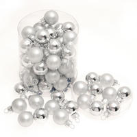 CHRISTBAUMKUGELN Mini Silberfarbig 3cm (Glas / 45 Stk.) - Silberfarben, Glas (2/2/2cm) - Krebs Glas Lauscha