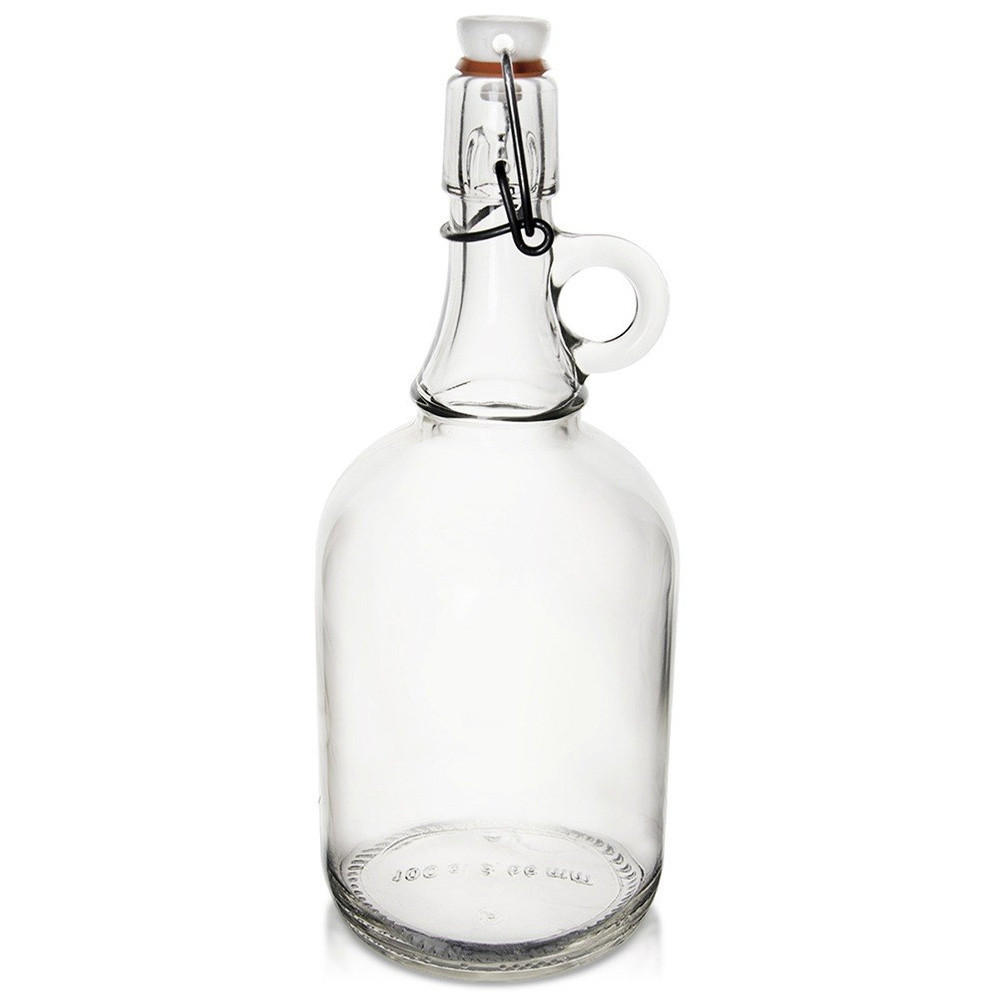GLASFLASCHE Tragegriff 1 l Transparent - Transparent, Glas (10/26/10cm) - Orion 