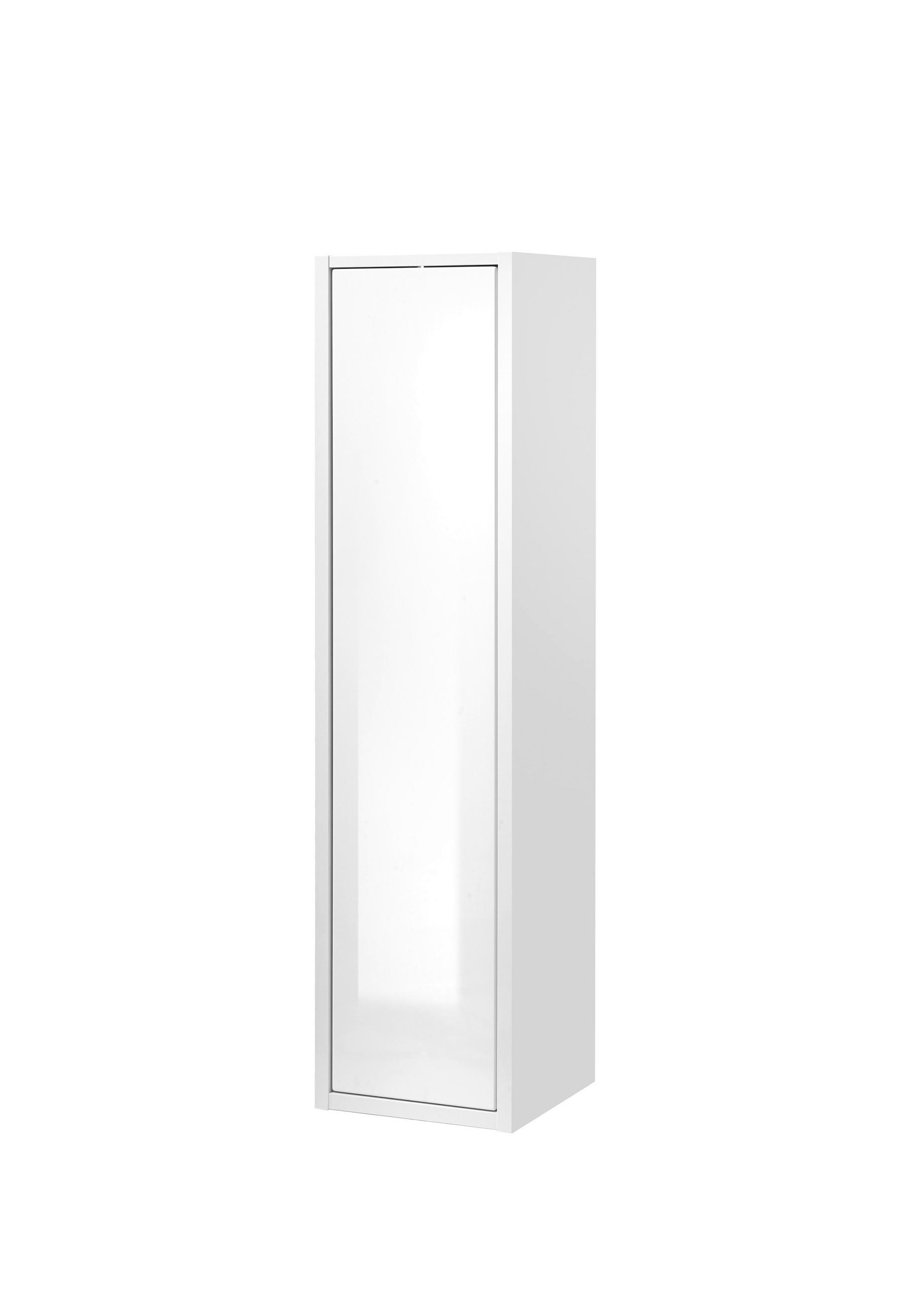 HOCHSCHRANK M20 Weiß Hochglanz 30/119/30 cm hängend - Weiß Hochglanz, Holzwerkstoff (30/119/30cm) - Livojo