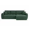 ECKSOFA Mit Schlaffunktion Und Bettkasten L-Form Ivo L, Cordstoff Poso, Grün, Rechts - Grün, Holz (250/142cm) - Kaiser Möbel