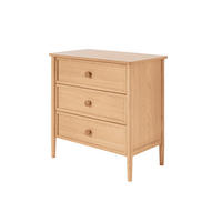 KOMMODE Rose, Eiche - Beige, Holz (80/80/45cm) - WOODEK