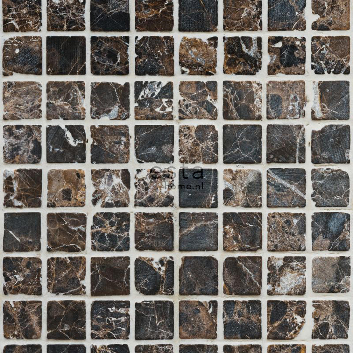 XXL-VLIESTAPETE Mosaik-Fliesen 50 x 900 cm - Braun, Papier (50/900cm) - ESTAhome