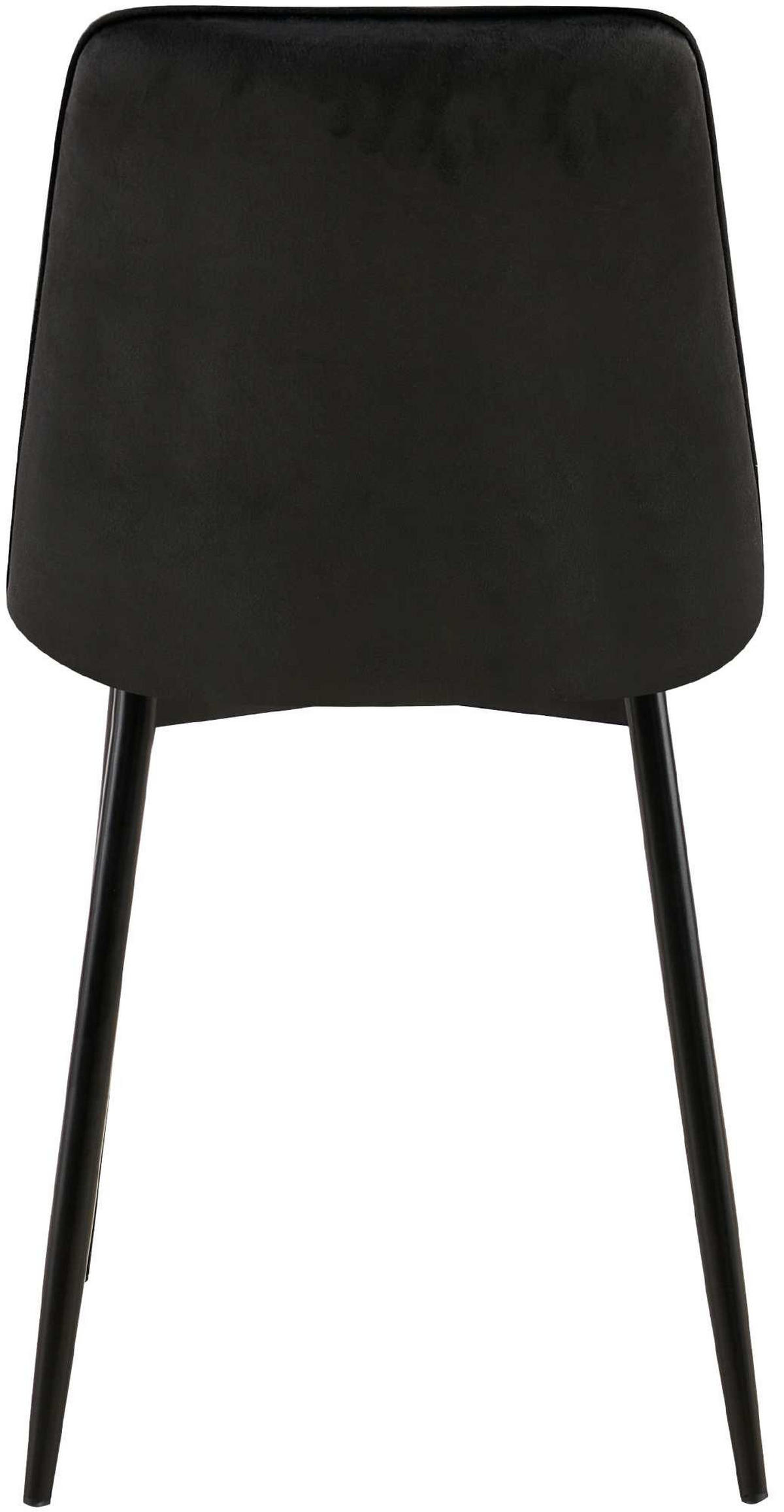 STUHL 2er Set Samt Schwarz - Schwarz, Textil/Metall (47/89/61cm) - CLP