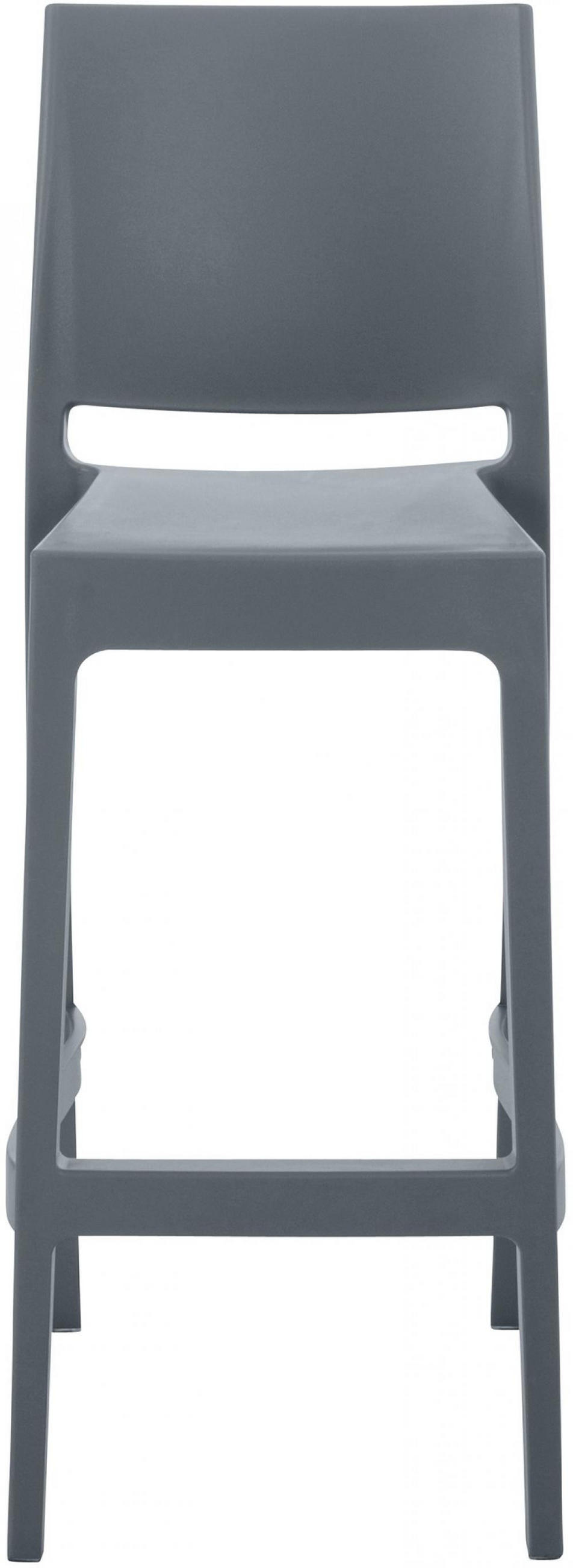 BARHOCKER 2er Set Kunststoff dunkelgrau - Dunkelgrau/Grau, Kunststoff (45/105/51cm) - CLP