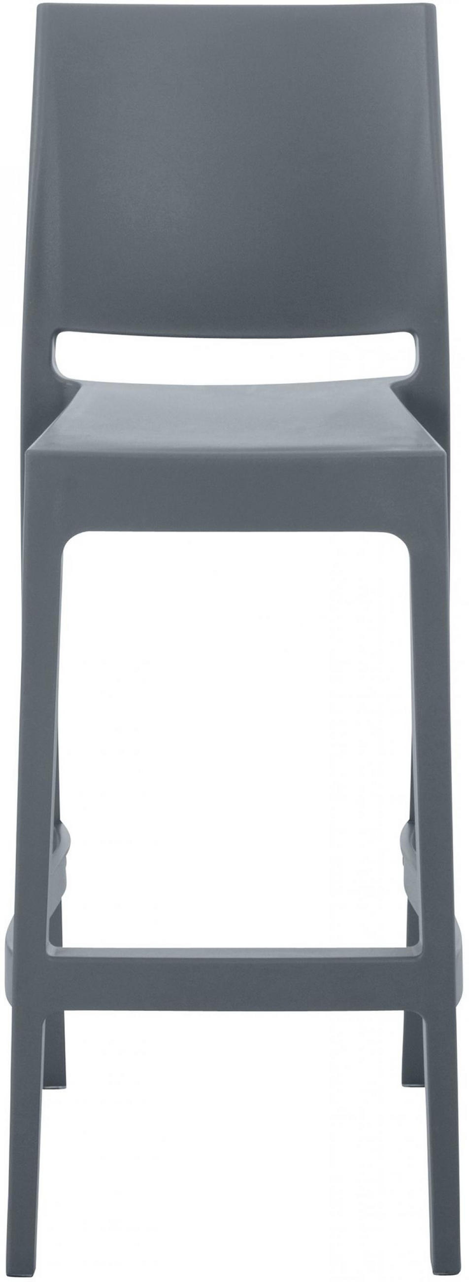 BARHOCKER 2er Set Kunststoff dunkelgrau - Dunkelgrau/Grau, Kunststoff (45/105/51cm) - CLP