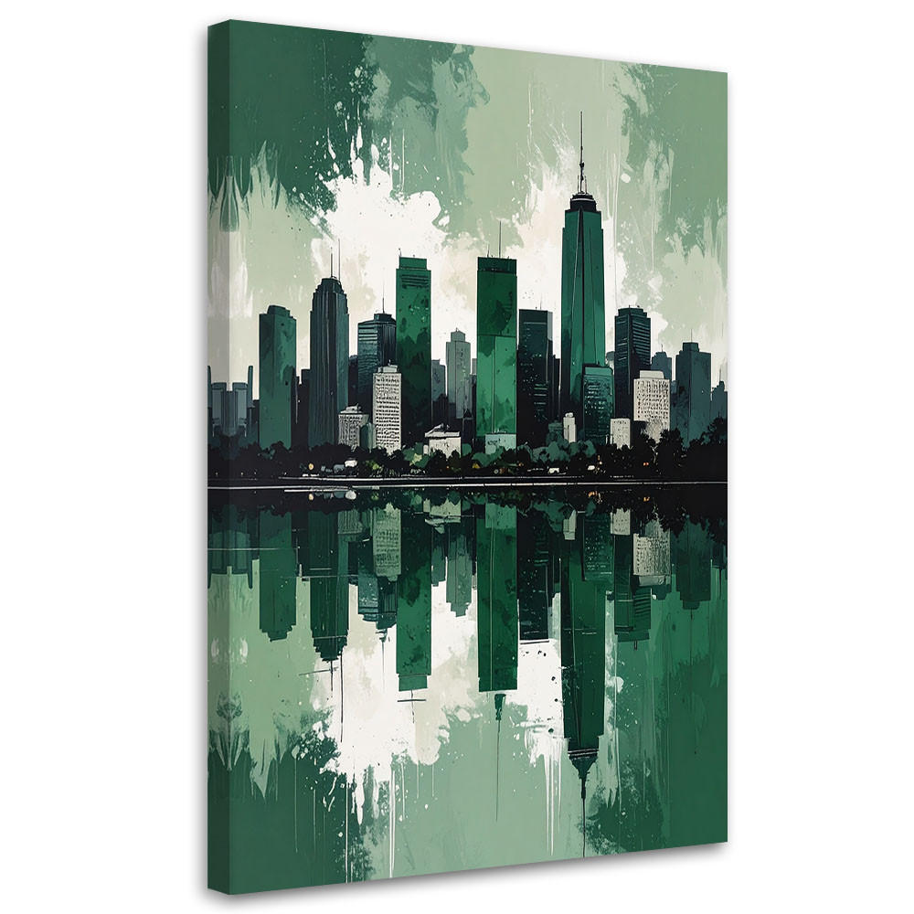 LEINWANDBILD Städte & Architektur 30x45cm - Grün, Textil (30/45cm) - Feeby