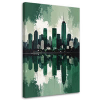 LEINWANDBILD Städte & Architektur 40x60cm - Grün, Textil (40/60cm) - Feeby