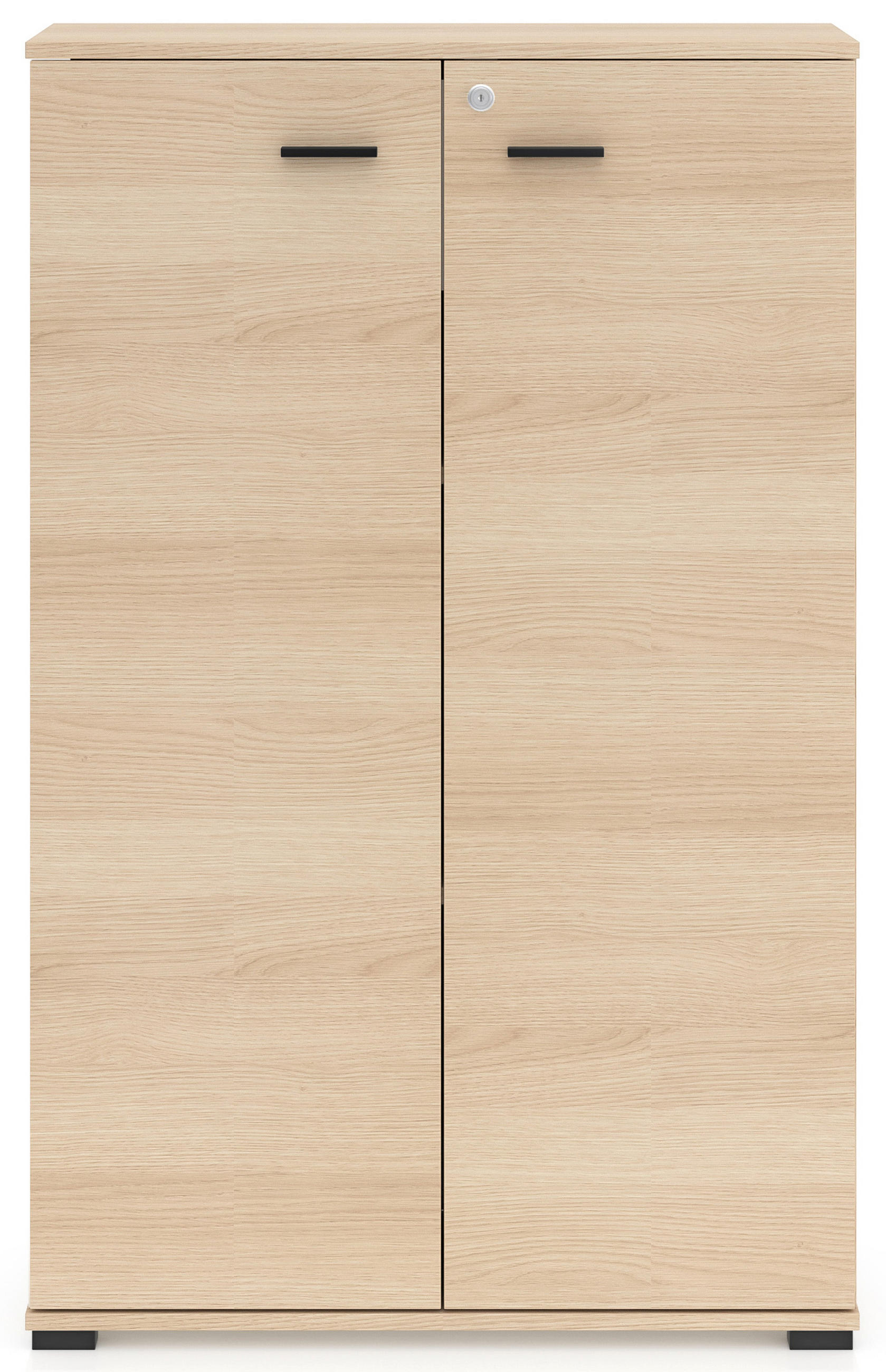 HIGHBOARD Odelis 2-türig 79 cm - Beige/Schwarz, Holzwerkstoff/Kunststoff (79/124/33.7cm) - Selsey