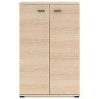 HIGHBOARD Odelis 2-türig 79 cm - Beige/Schwarz, Holzwerkstoff/Kunststoff (79/124/33.7cm) - Selsey