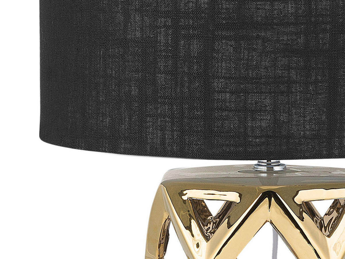 TISCHLAMPE Selja 35/35/71 cm - Schwarz, Keramik (35/35/71cm) - Beliani