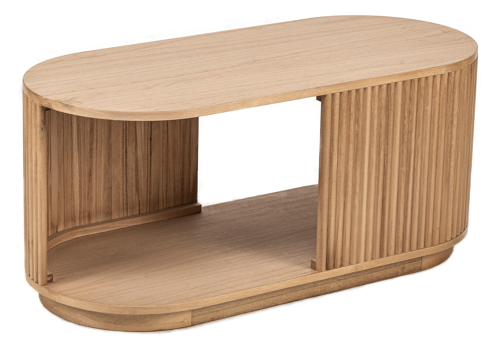 COUCHTISCH Rund Braun 90 x 40 x 40 cm - Braun, Holz (40/90/40cm) - Nordlys