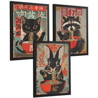 PLAKAT Sada 3 Sada ramen po 3 A4 Černý rám - černá, papír (29.7/1/21cm) - Nacnic