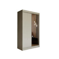 SCHWEBETÜRENSCHRANK Pamela 120 cm mit Spiegel, 2-türig, kaschmir - Kaschmir, Kunststoff (120/216/61cm) - Margaret Hadas24