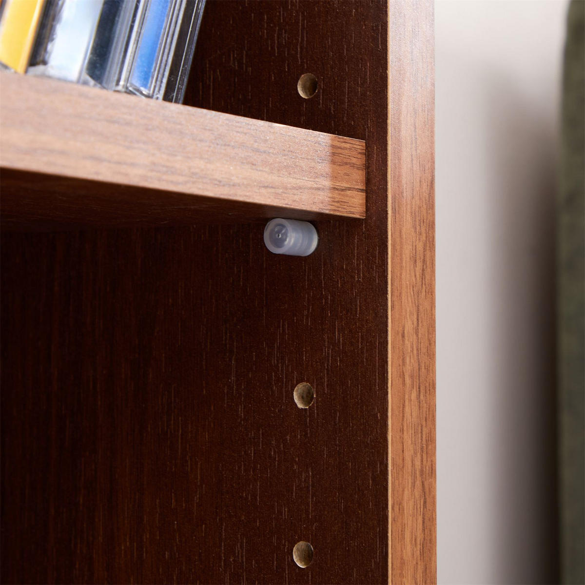 CD/DVD- REGAL CHART nussbaum - Nussbaumfarben, Holzwerkstoff (20/186/17cm) - CARO-Möbel