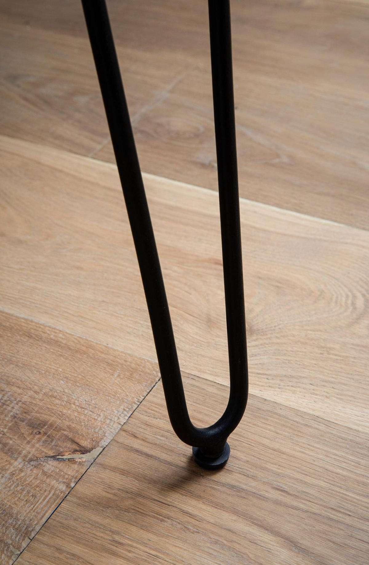 SCHREIBTISCH – Massivholz/Metall, 150x36x75 cm, Baumkante, Haarnadelbeine - Schwarz/Akaziefarben, Holz/Metall (36/150/75cm) - KADIMA DESIGN