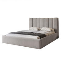 POLSTERBETT CIERO 160x200 cm Platin Samt (Stoff Magic Velvet) - mit Bettkasten und Lattenrost - Grau, Holzwerkstoff/Textil (160/200cm) - Ravio