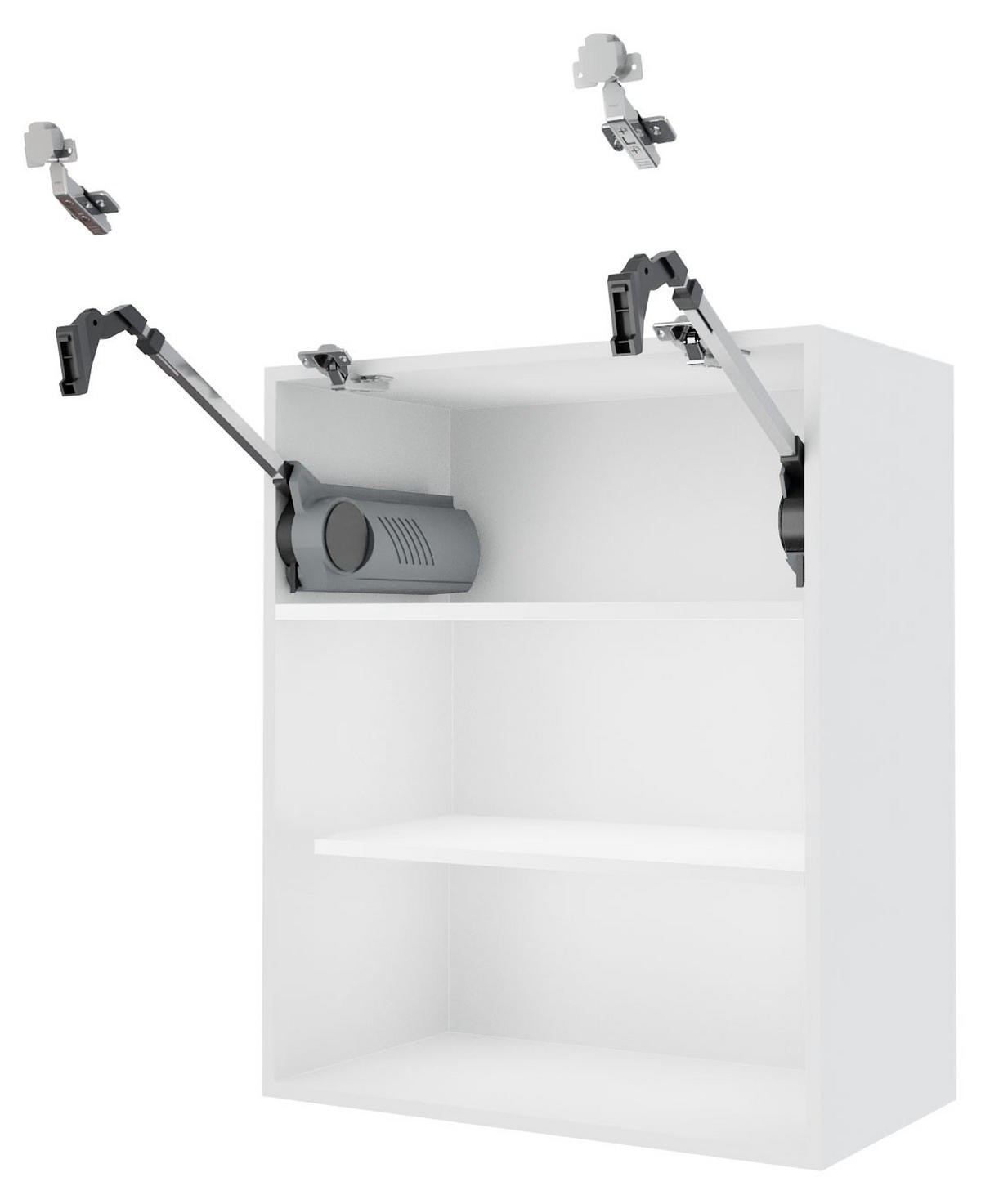 KÜCHENHÄNGESCHRANK Essen W8B/90-AV Schwarz Hochglanz / Weiß Matt 90 / 32,5 / 72cm - Schwarz Hochglanz/Schwarz, Holz/Holzwerkstoff (90/72/32.5cm) - Feldmann-Wohnen