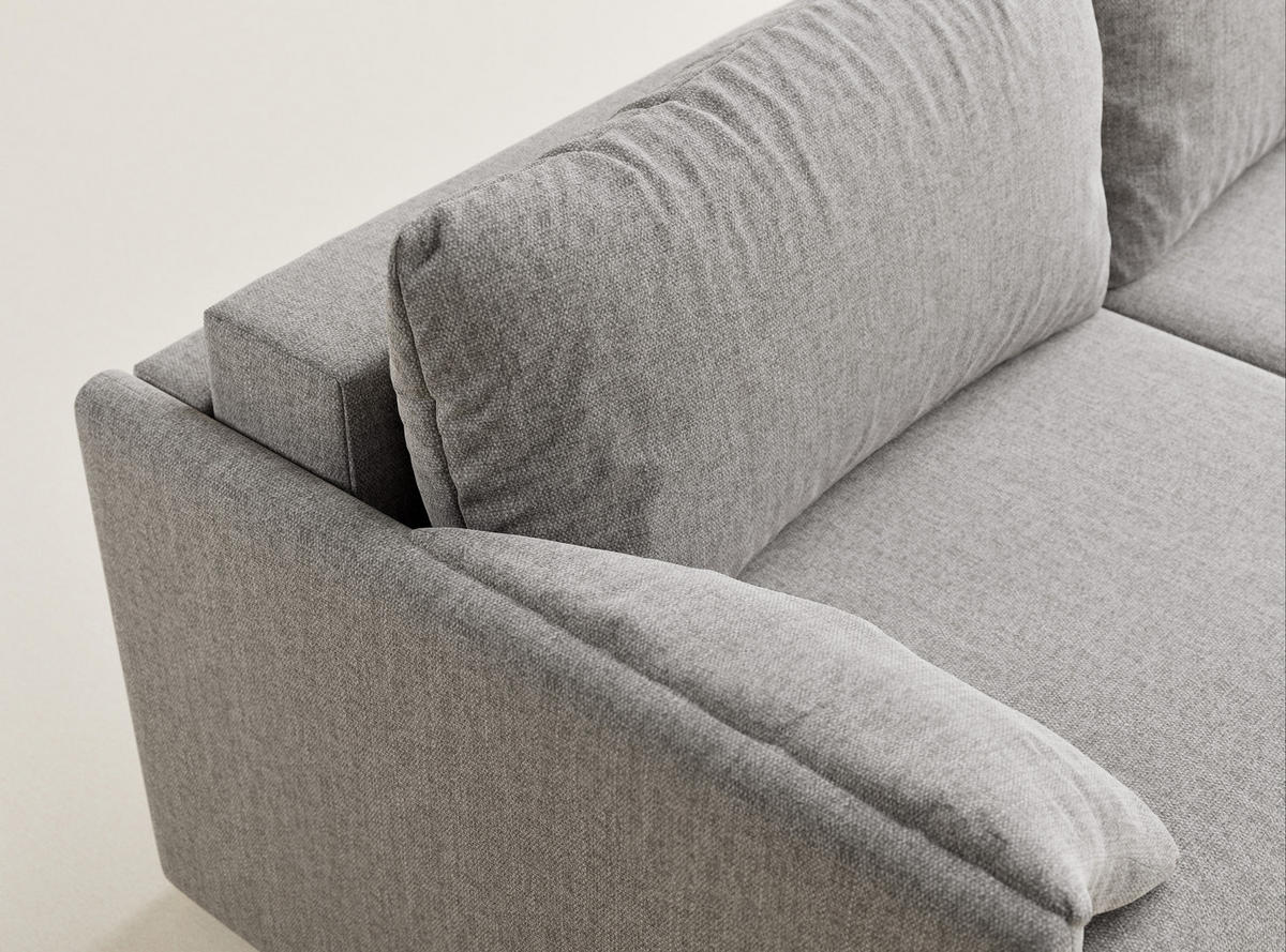ROZKLÁDACÍ POHOVKA Nappa, textil, šedobéžový - černá/šedobéžová, dřevo/kompozitní dřevo (215/100/193cm) - Maison de Reve