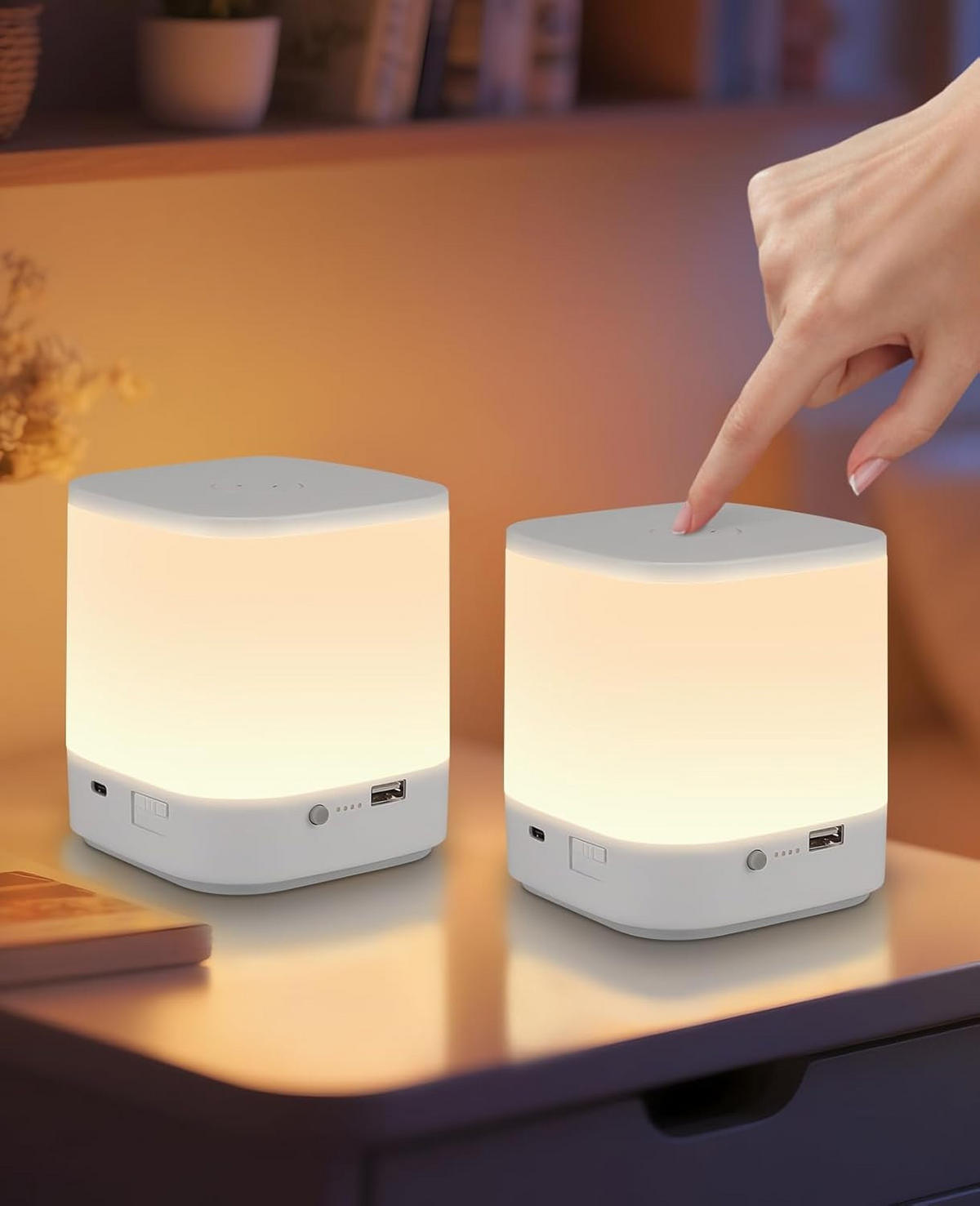 TISCHLEUCHTE Glanzig 9.8/11.5/9.8 cm （2er-set） - Weiß, Metall (9.8/9.8/11.5cm) - ZMH