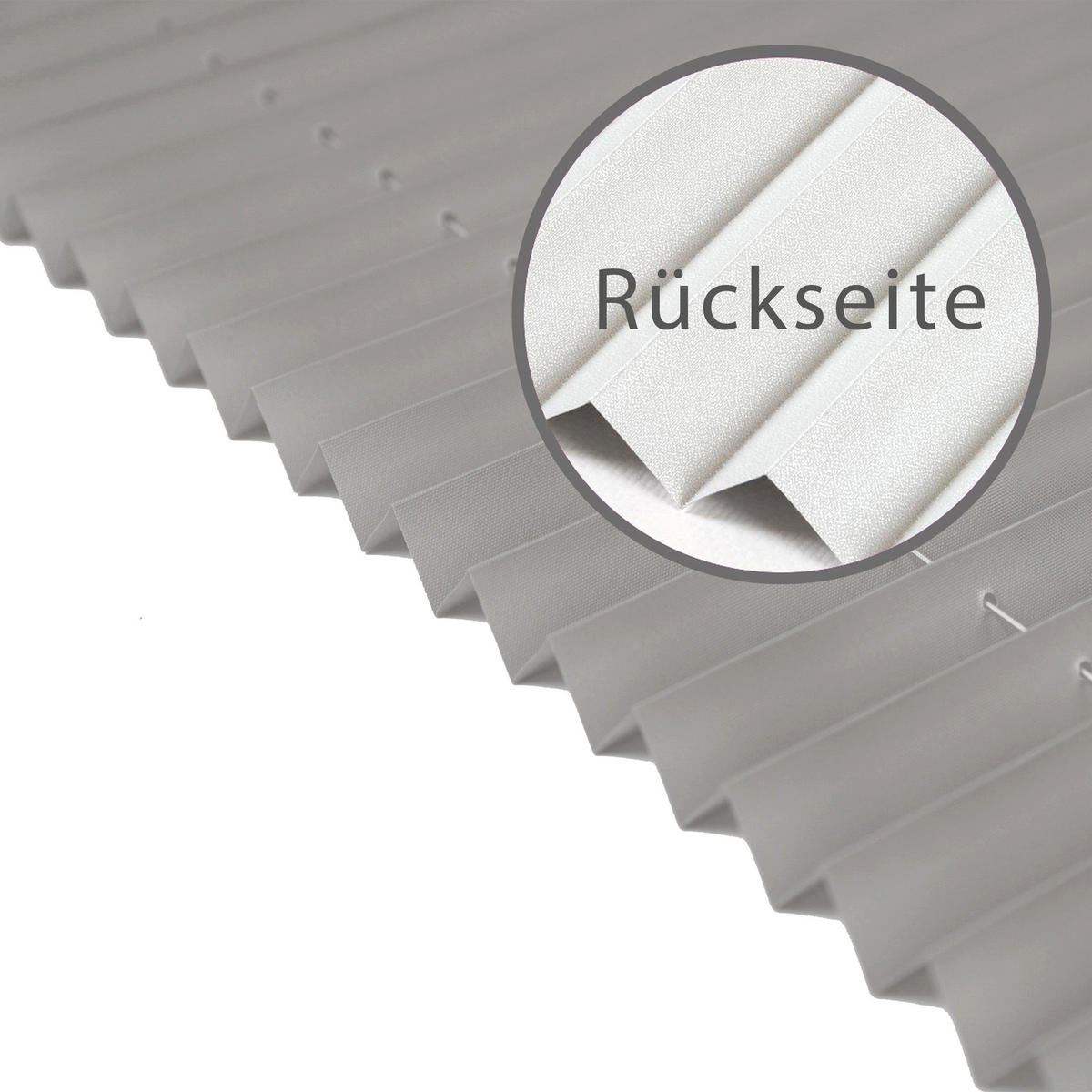 PLISSEE Thermo Basic 75 x 210cm Klemmfix ohne Bohren - Silberfarben, Textil (75/210/210cm) - Deco-Raum