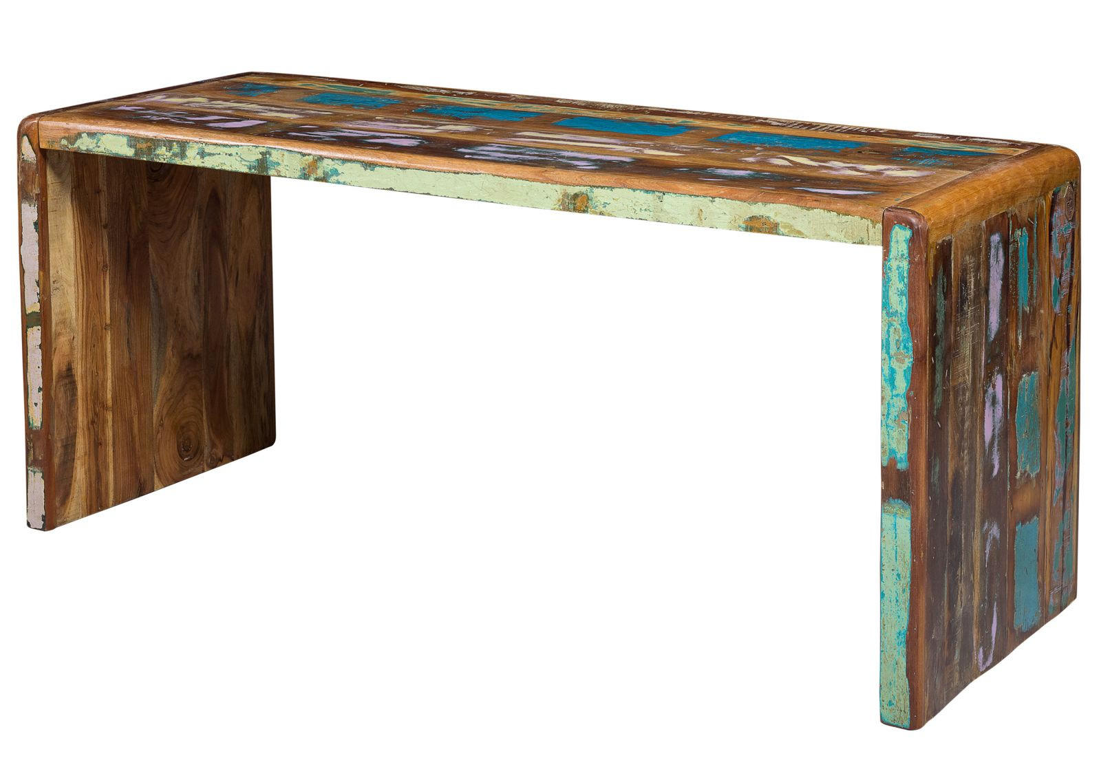 SCHREIBTISCH Altholz 170x65x76 mehrfarbig lackiert FREEZY #40 - Multicolor, Holz (65/170/76cm) - Massivmoebel24
