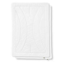 4-JAHRESZEITEN-BETTDECKE MERINOWOLLE Schurwolle medium - Weiß, Naturmaterialien (155/220cm) - wolly