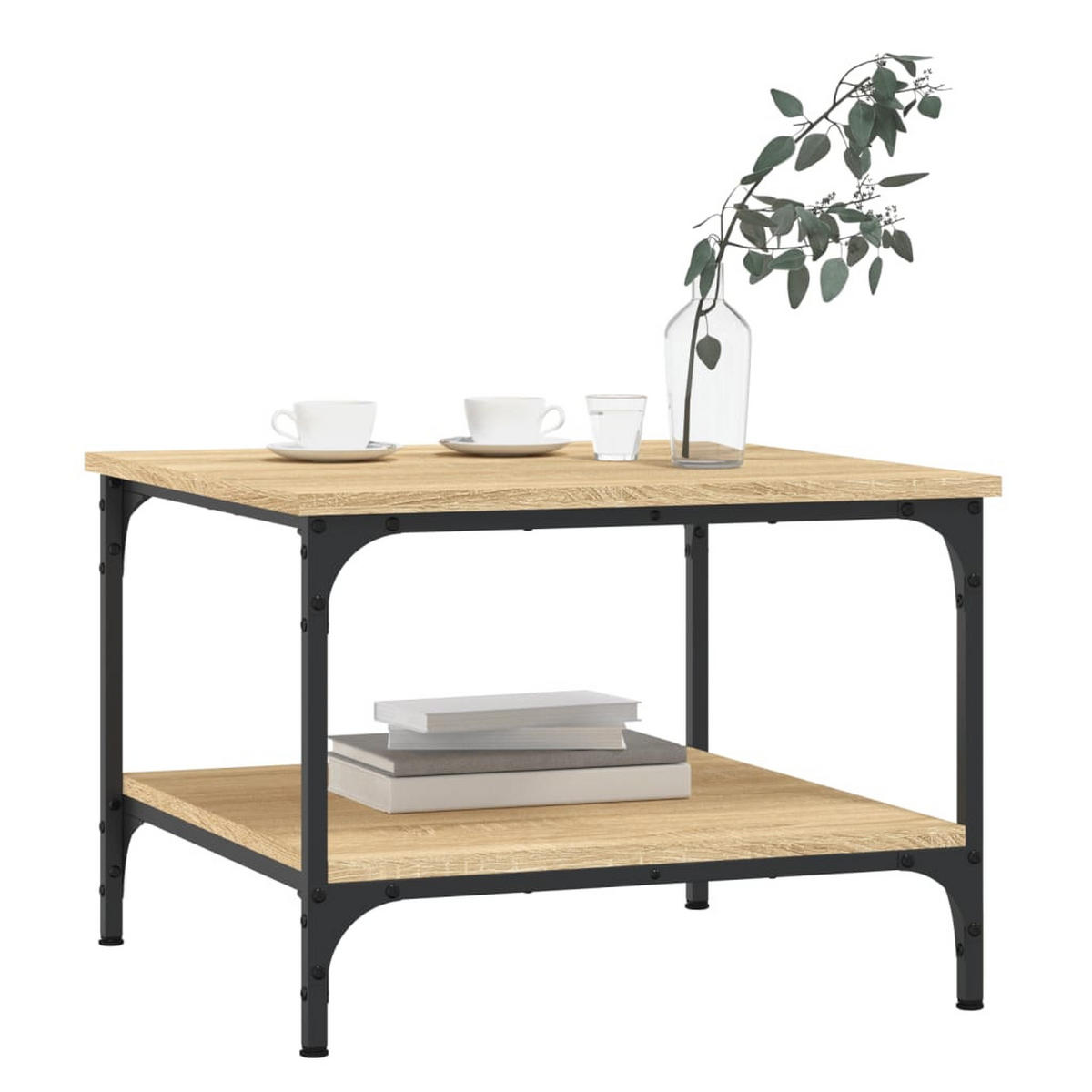 COUCHTISCH Sonoma-Eiche 55x55x40 cm Holzwerkstoff - Hellbraun, Holzwerkstoff (55/55/40cm) - furnicato
