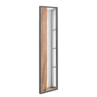 SPIEGEL - Akazie / Anthrazit - Akaziefarben, Holz/Metall (40/160/4cm) - home24