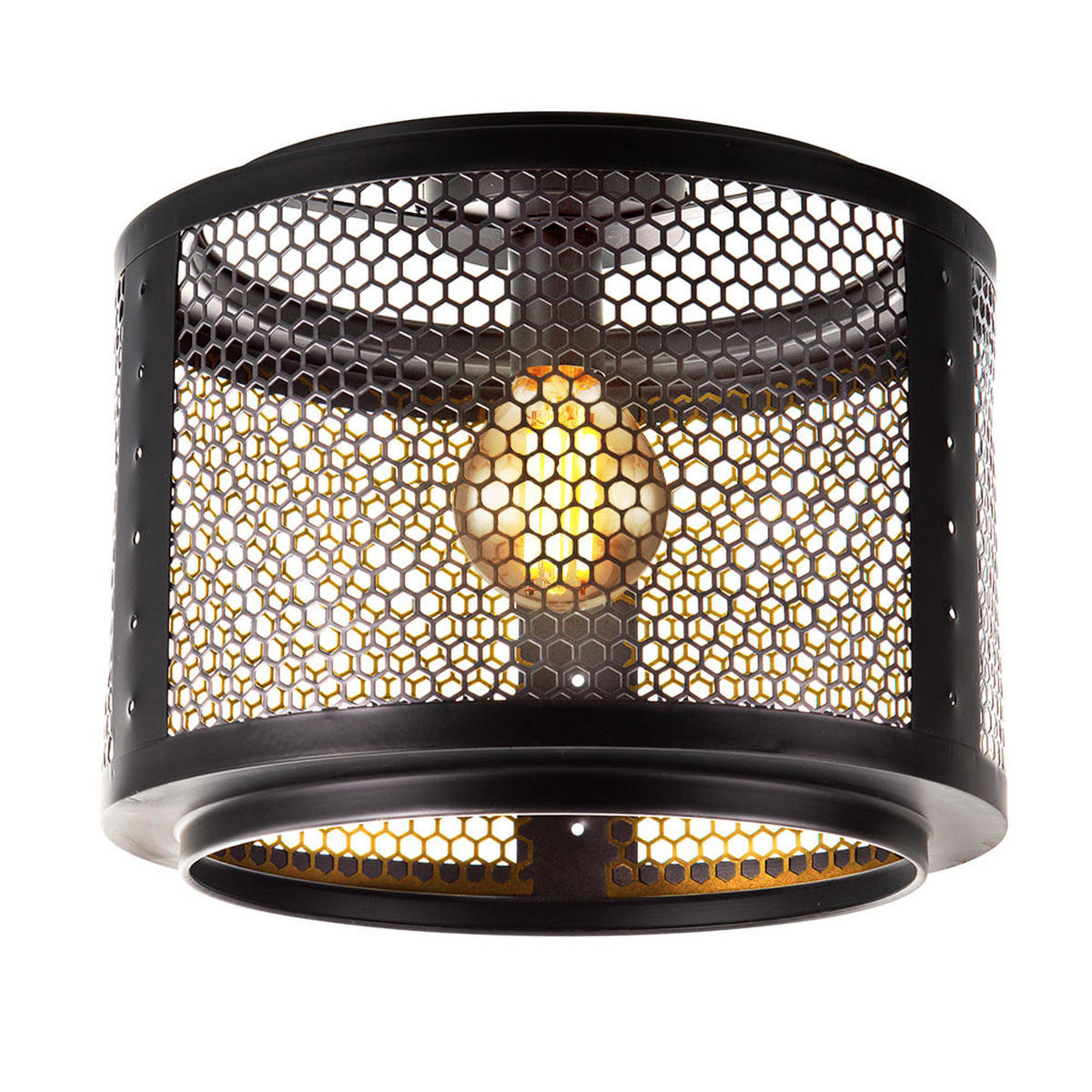 LED DECKENLEUCHTE VITO Metall Schwarz - Schwarz, Metall (40/40/34cm) - Nowa