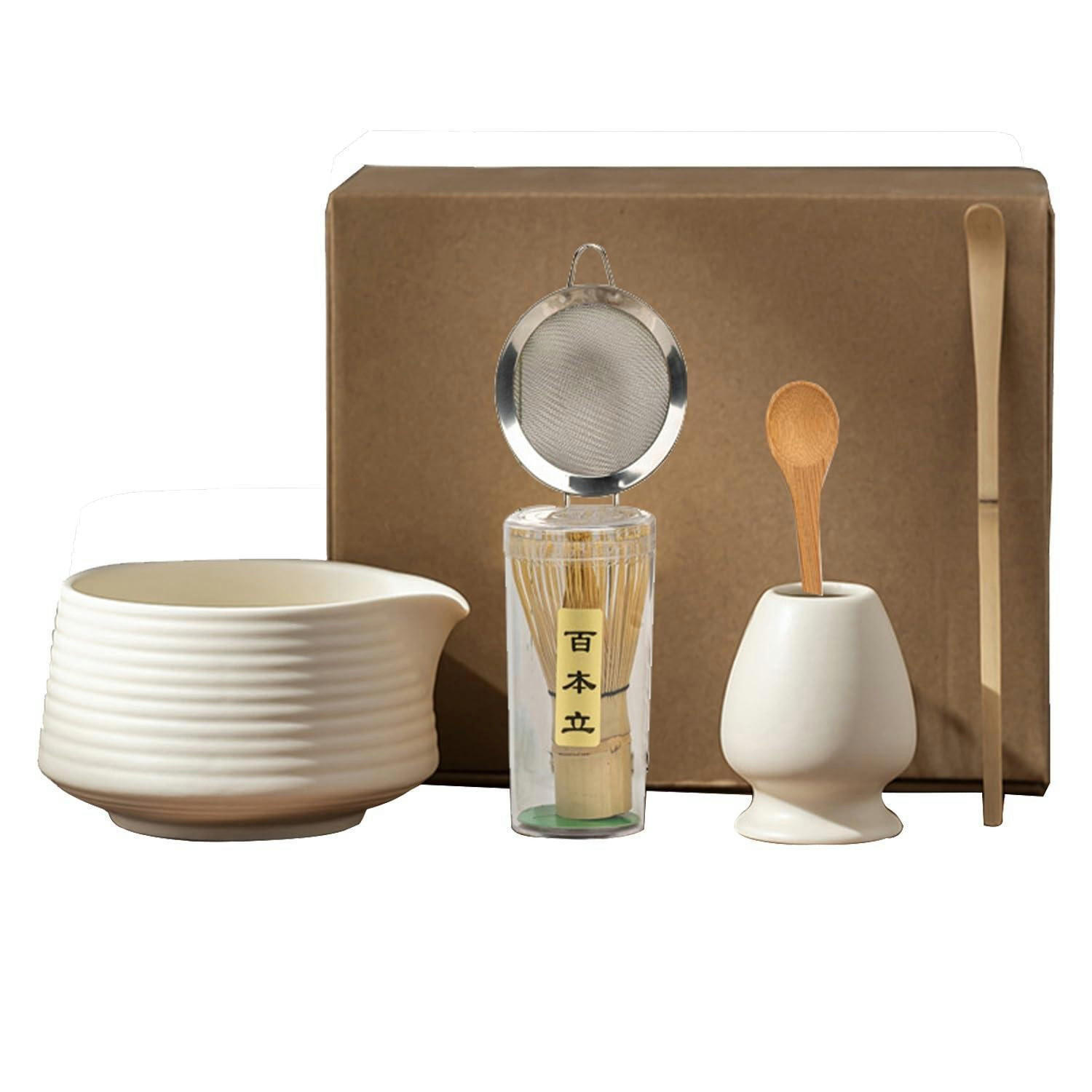 TEEZUBEHÖR 6-teiliges Set Beige Weiß - Multicolor, Keramik (125/70/213cm)