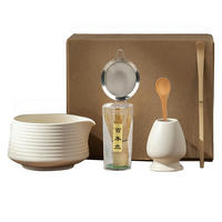 TEEZUBEHÖR 6-teiliges Set Beige Weiß - Multicolor, Keramik (125/70/213cm)