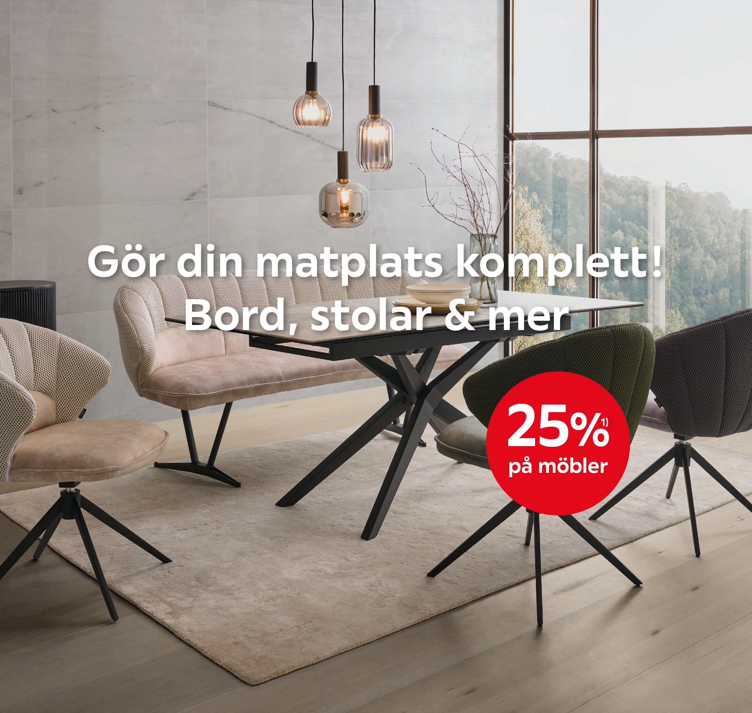 Gör din matplats komplett! Bord, stolar & mer