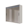 KLEIDERSCHRANK London I 180, mit RGB LED Beleuchtung - Kaschmir/Silberfarben, Holzwerkstoff/Kunststoff (180/215/58cm) - MIRJAN24