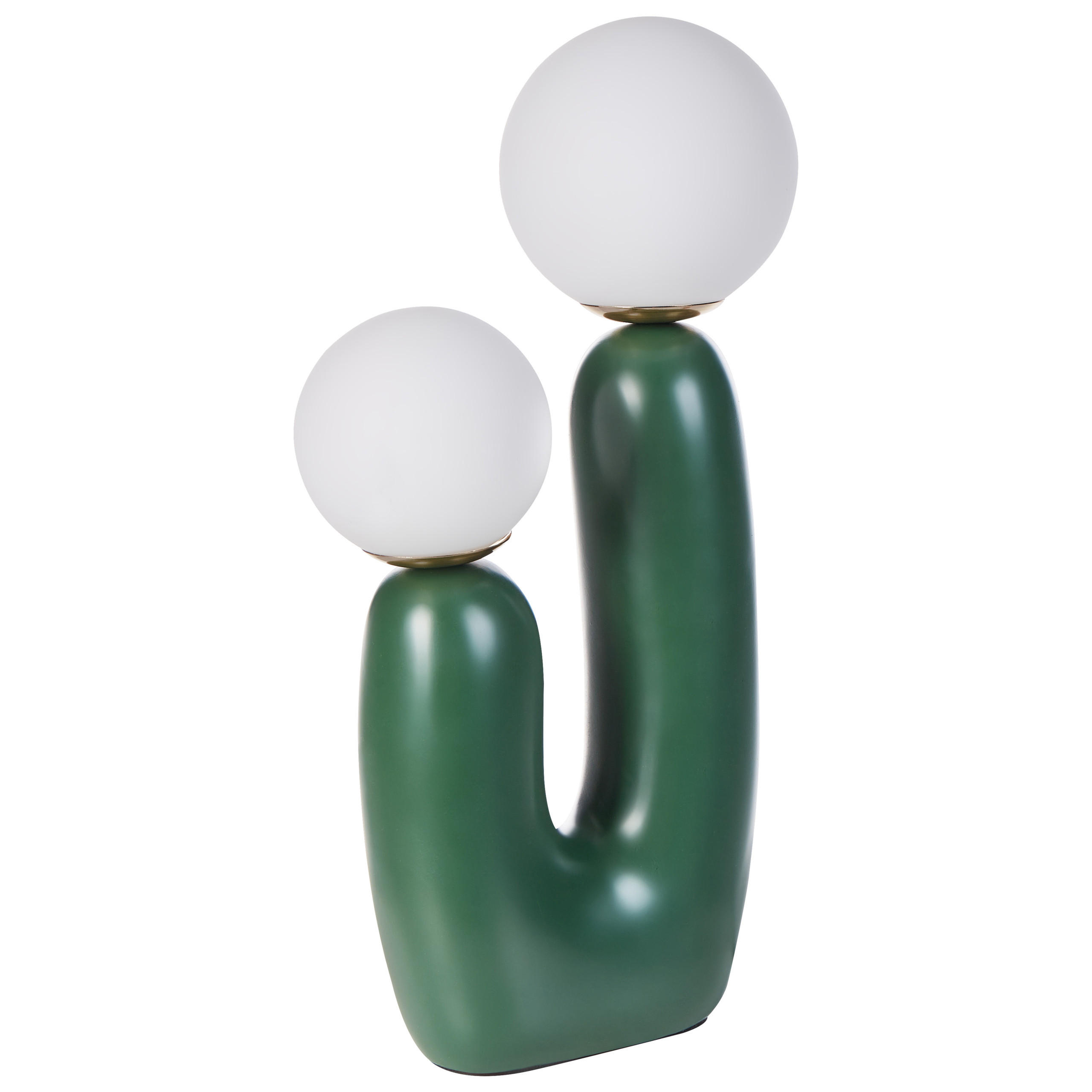 Beliani Tischlampe Dunkelgrün, Weiß 25x40x25 cm