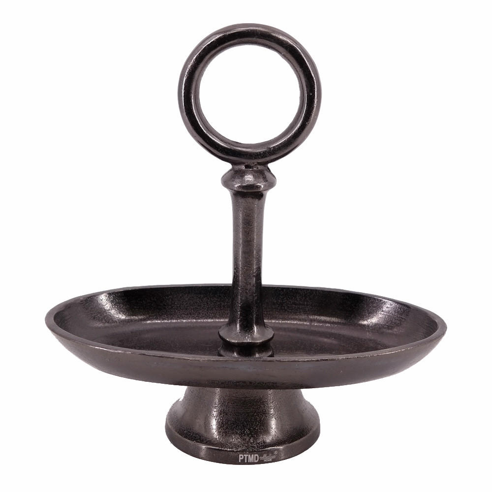 ETAGERE 30x15x32 cm, Aluminiumguss - Rostfarben, Metall (15/32/30cm) - PTMD Collection