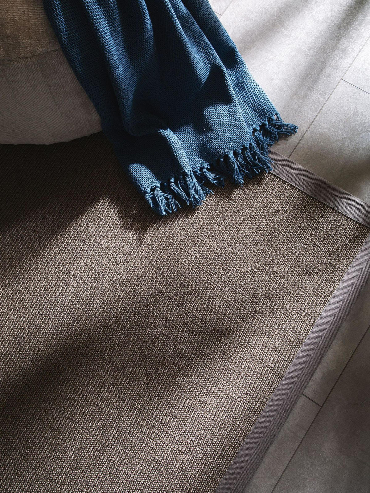 SISALTEPPICH Sana Grau 150x150 cm - Grau, Naturmaterialen/Kunststoff (150/1cm) - KUNSTLOFT
