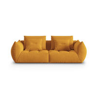 SOFA modular Bloom aus Samt gelb 3 Sitzplätze - Gelb, Textil (106/95/232cm) - Micadoni