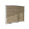 SCHWEBETÜRENSCHRANK Derby II - Beige, Holzwerkstoff/Metall (200/215/58cm) - MIRJAN24